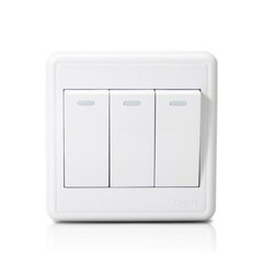 正泰電工 NEW1C 明裝開(kāi)關(guān)插座 三聯(lián)三開(kāi)單控開(kāi)關(guān)面板 墻壁開(kāi)關(guān)