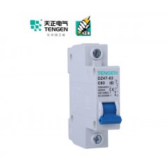 天正電氣（TENGEN） 空氣開關(guān) 1P C 63A 4.5KA 01060020231 DZ47-63 微型斷路器