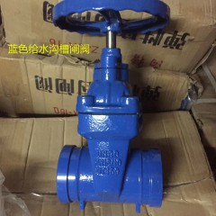 Z85X-16藍(lán)色給水溝槽閘閥 卡箍式彈性軟密封閘閥