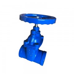 Z85X-16藍(lán)色溝槽卡箍式消防給水暗桿彈性座封閘閥