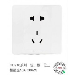 CD210系列一位二級(jí)一位三級(jí)插座10A Q86ZS